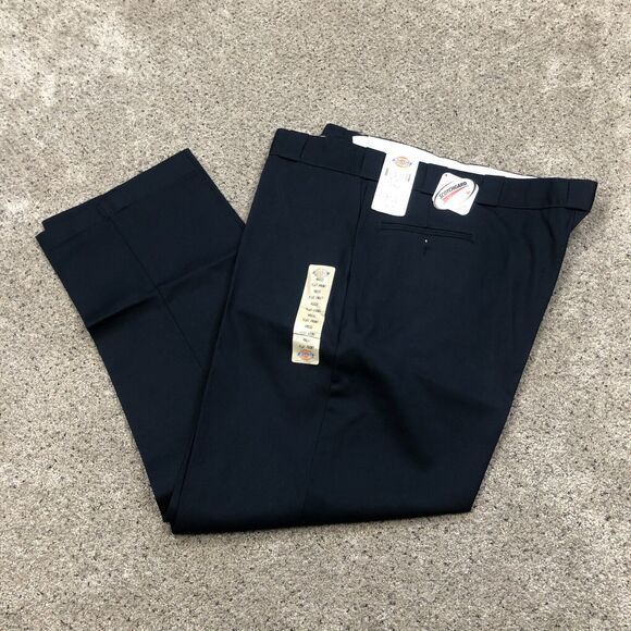 Dickies Pants Mens 46 Blue Khaki Skating WorkWear Twill Canvas Waterproof 46x32 - Picture 1 of 5